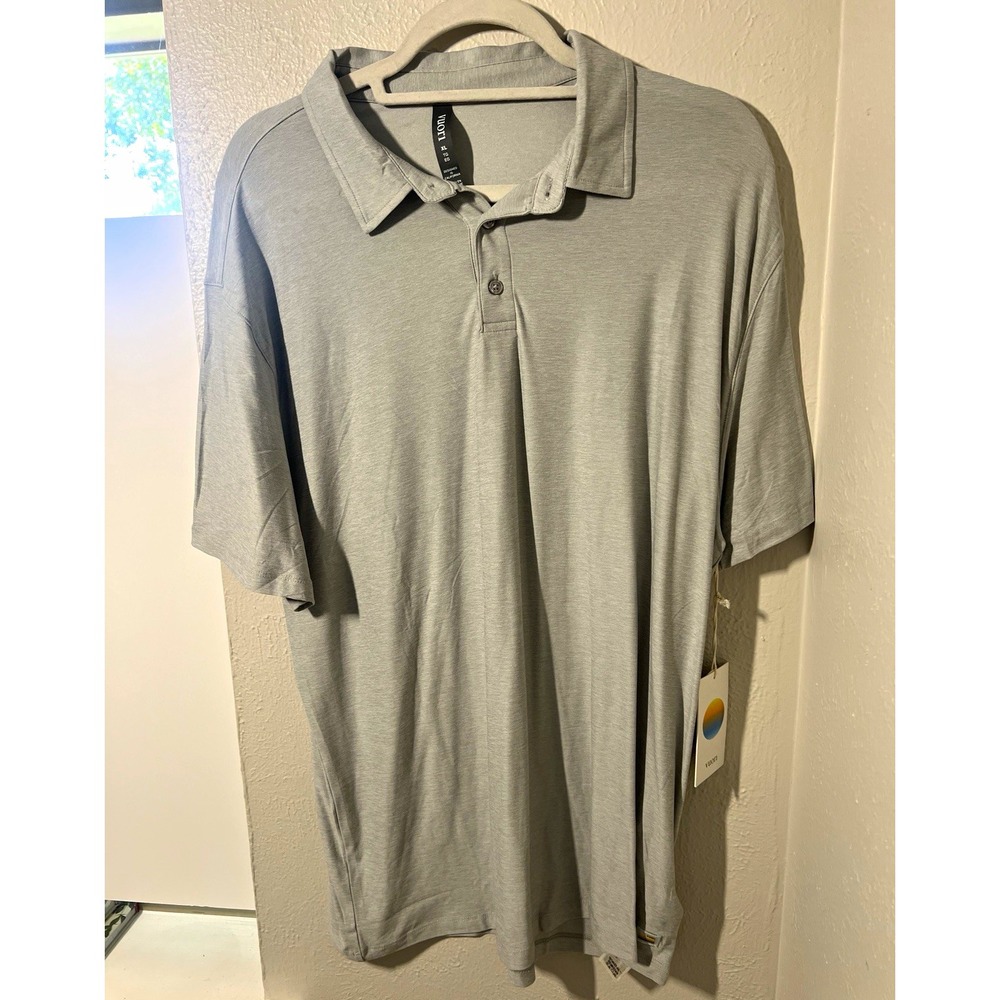 Vuori Strato Tech Polo Men's XL Platinum Heather Gray V188 NWT